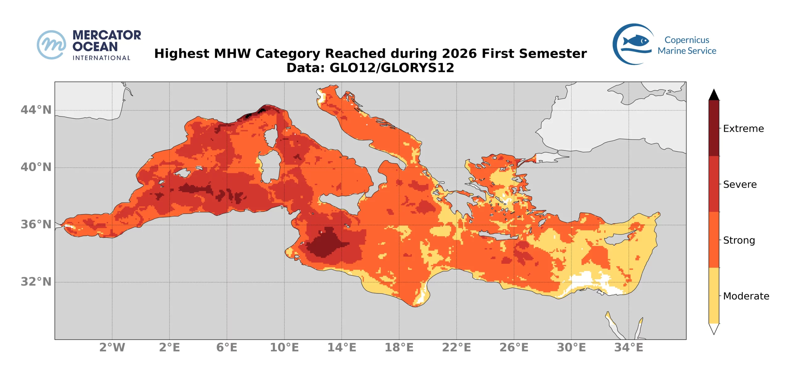 Copyright: Unione Europea, Copernicus Marine Service (2026), © Mercator Ocean.